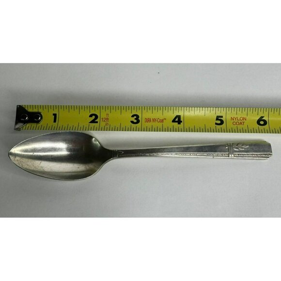 Oneida Grenoble Heirloom Plate Silver Tea Spoons Set Of 7 - Picture 8 of 8